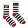 Tootsie Roll Candy Logo Crew Socks - White/Brown/Red