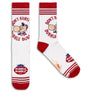 Dubble Bubble Gum Don't Burst My Bubble Candy Logo Socks - White/Red