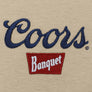 Coors Banquet Embroidered Left Chest Logo T-Shirt - Sand