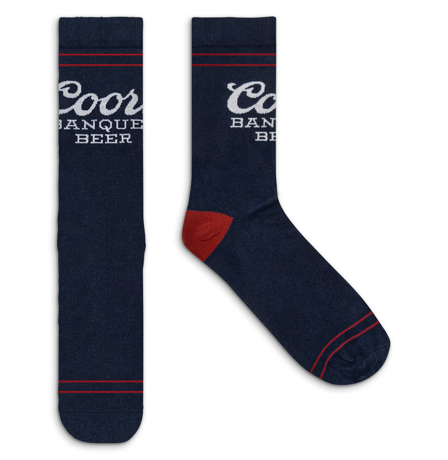 Coors Banquet Beer Crew Socks - Navy/White/Red