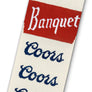 Coors Banquet Beer Logo Novelty Socks - Gray/Red/Blue