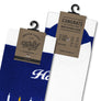 Hamm's Beer Brand Logo Crew Socks - White/Blue