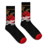 Miller Genuine Draft Beer Eagle Logo Crew Socks-Black/Red/Gold