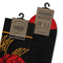 Miller Genuine Draft Beer Eagle Logo Crew Socks-Black/Red/Gold