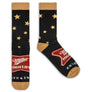 Miller High Life Established 1903 Beer Brand Crew Socks-Dark Gray/Red/Gold
