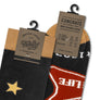 Miller High Life Established 1903 Beer Brand Crew Socks-Dark Gray/Red/Gold