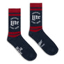 Miller Lite Original Light Beer Crew Socks - Blue/Red/White