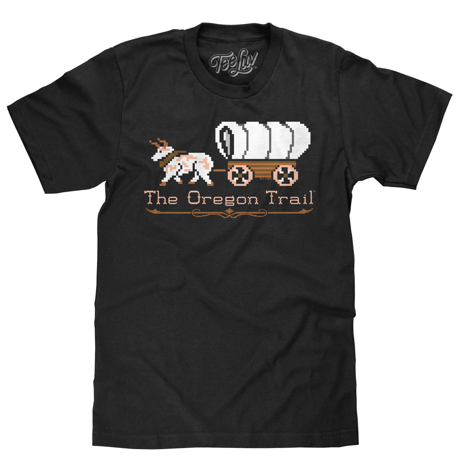 The Oregon Trail Shirt Video Game Logo T-Shirt - Black