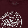 Dr Pepper Trust Me I'm A Dr Est 1885 Soda Pop Logo T-Shirt - Burgundy
