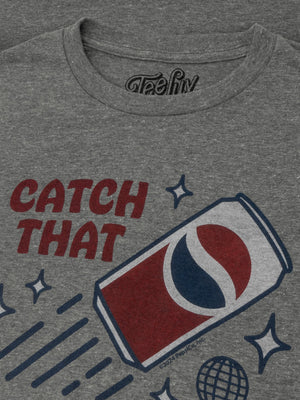 Retro Catch That Pepsi Spirit Soda Logo T-Shirt - Graphite Heather