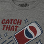 Retro Catch That Pepsi Spirit Soda Logo T-Shirt - Graphite Heather