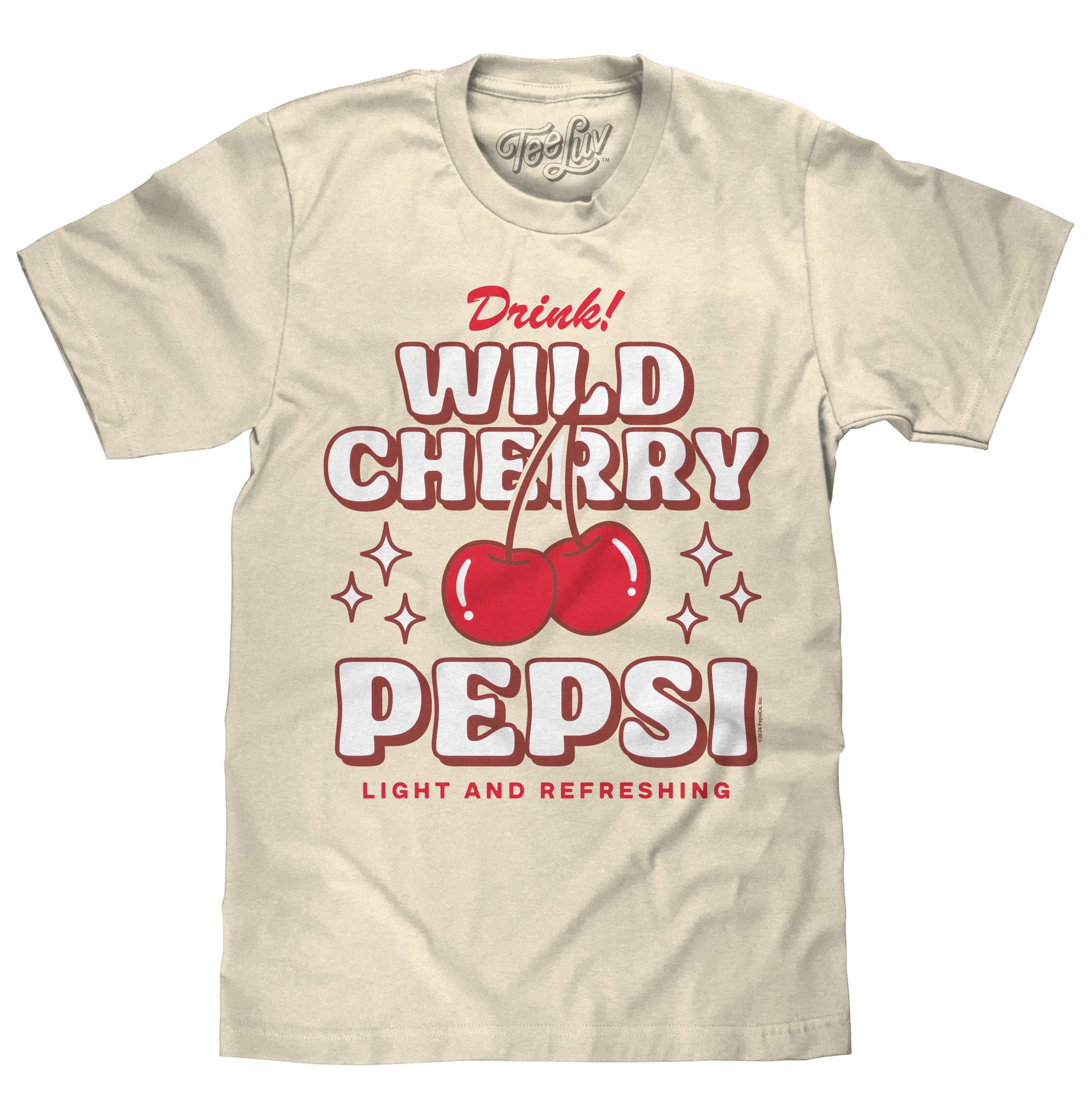 Wild Cherry Pepsi 70s Soda Logo T-Shirt - Cream – Tee Luv