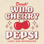 Wild Cherry Pepsi 70s Soda Logo T-Shirt - Cream