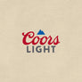 Coors Light Baseball League Front and Back Beer Logo T-Shirt - Cream
