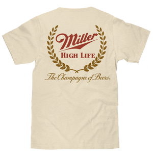 Miller High Life The Champagne of Beers Double Sided Logo T-Shirt