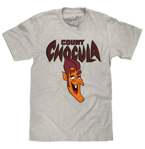 Retro Count Chocula Monster Cereal Mascot T-Shirt - Oat Heather