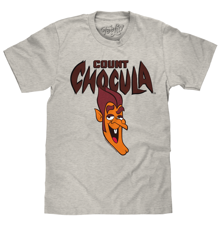 Retro Count Chocula Monster Cereal Mascot T-Shirt - Oat Heather