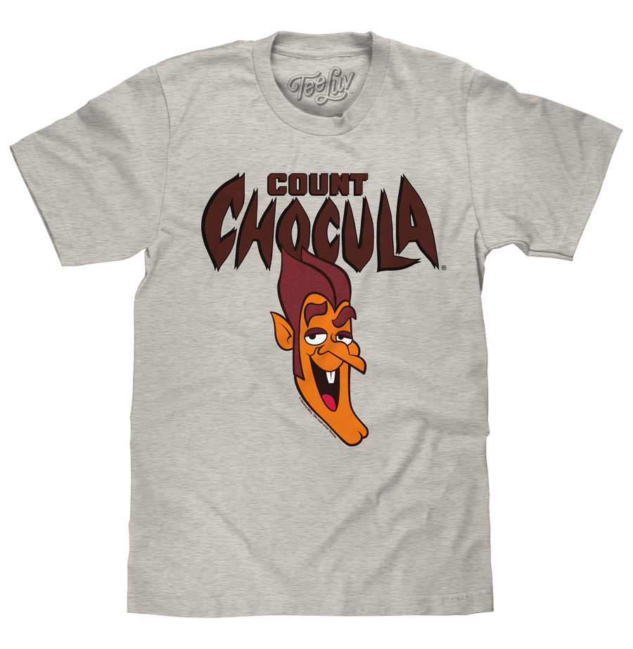 Retro Count Chocula Monster Cereal Mascot T-Shirt - Oat Heather