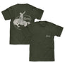 Tee Luv x Comfort Colors Faded Coors Rodeo Cowboy Left Chest Pocket T-Shirt - Moss Green