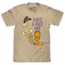 Garfield and Odie Shirt Have A Nice Day Cartoon T-Shirt - Cream