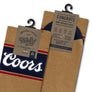 Coors Beer Logo Crew Socks - Tan/Navy/Red