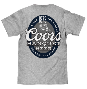 Coors Banquet Since 1873 Front and Back Print T-Shirt - Athletic Heather Gray