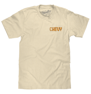 Chevy Chevelle Chevrolet Left Chest Front and Back Print Classic Car T-Shirt - Cream