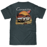 Chevy Corvette C1 Front and Back Print T-Shirt - Navy Heather