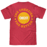 Cheez It The Cheezier The Better Front and Back Print T-Shirt - Heather Red
