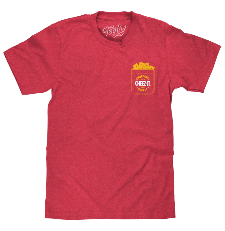 Cheez It The Cheezier The Better Front and Back Print T-Shirt - Heather Red
