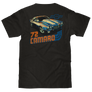 Faded Chevrolet 72 Camaro Front and Back Print T-Shirt - Vintage Black