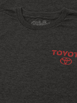 Toyota Drive Your Dreams Left Chest Front and Back Logo T-Shirt - Charcoal Heather