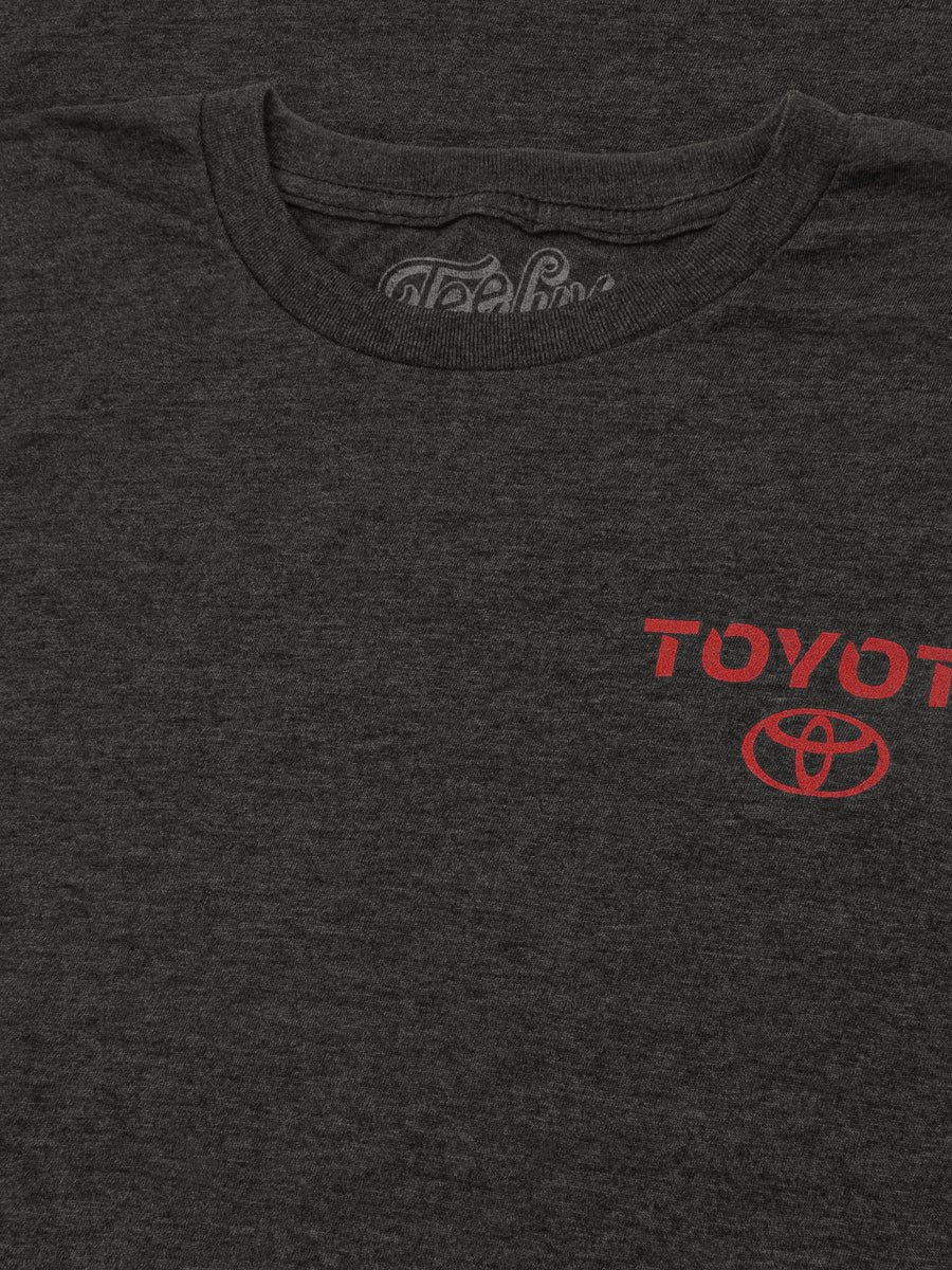 Toyota Drive Your Dreams Left Chest Front and Back Logo T-Shirt - Charcoal Heather