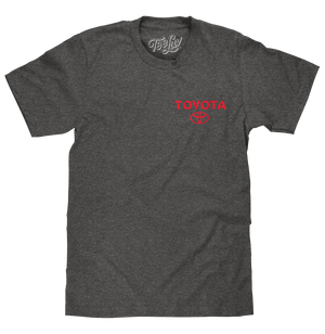 Toyota Drive Your Dreams Left Chest Front and Back Logo T-Shirt - Charcoal Heather