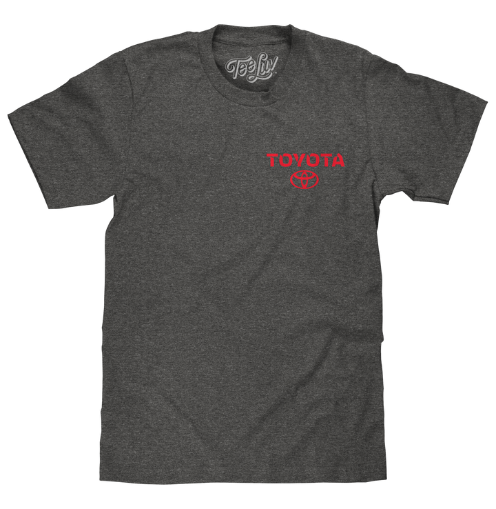 Toyota Drive Your Dreams Left Chest Front and Back Logo T-Shirt - Charcoal Heather