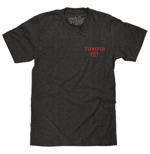 Toyota Drive Your Dreams Left Chest Front and Back Logo T-Shirt - Charcoal Heather