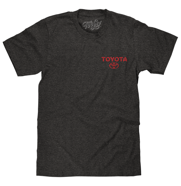 Toyota Drive Your Dreams Left Chest Front and Back Logo T-Shirt - Charcoal Heather