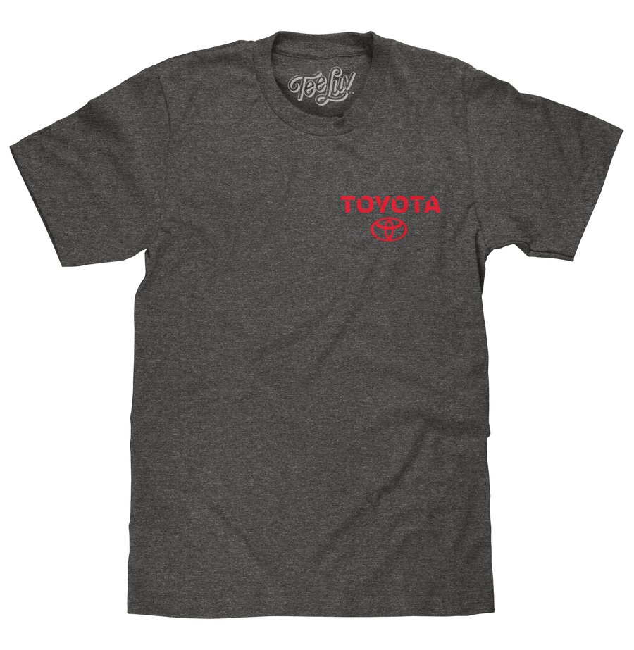 Toyota Drive Your Dreams Left Chest Front and Back Logo T-Shirt - Charcoal Heather