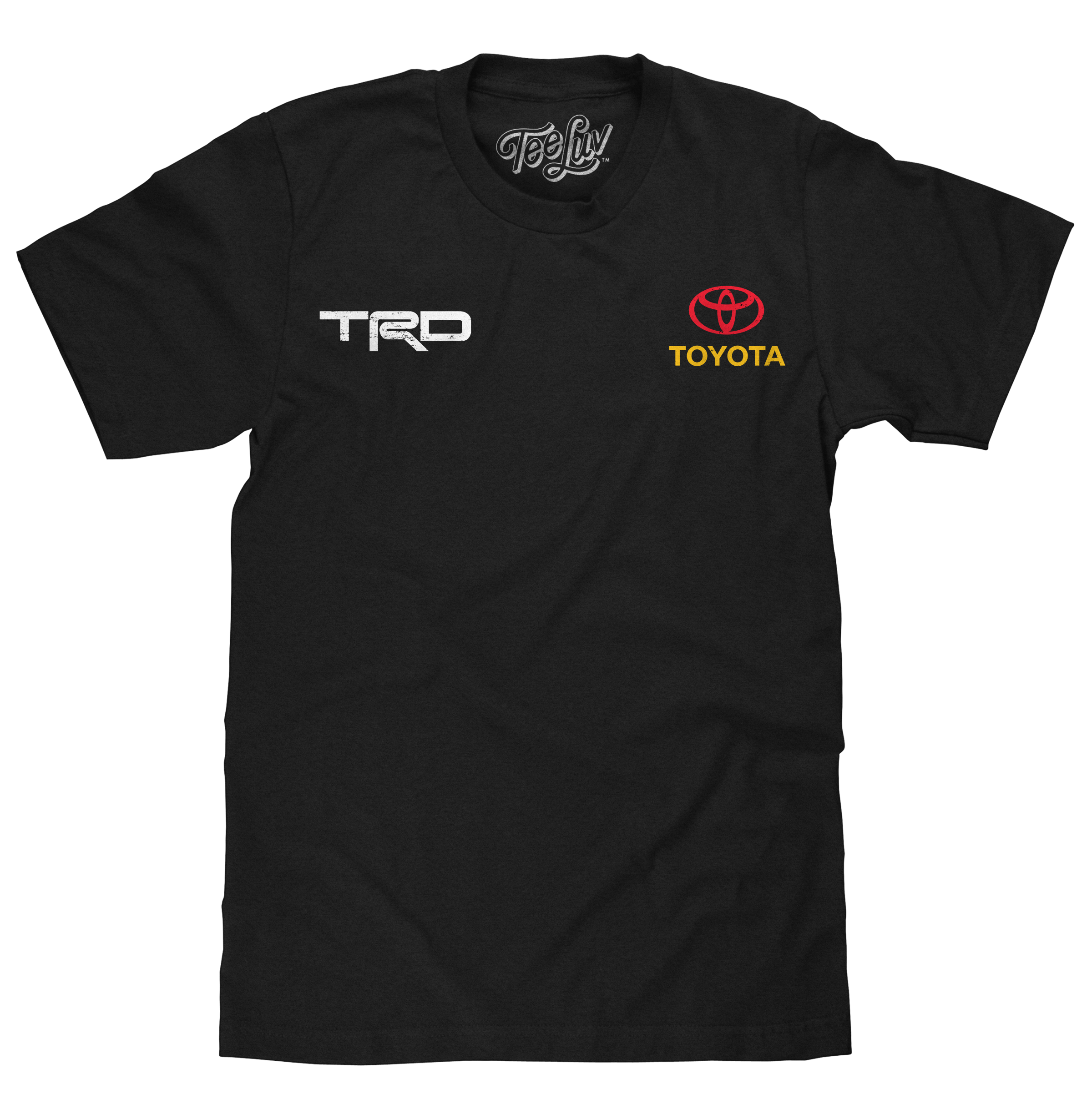 TRD　TOYOTA　トヨタ　Racing Development　つなぎ Toyota Racing Development TRD Front and Back Print T-Shirt - Black