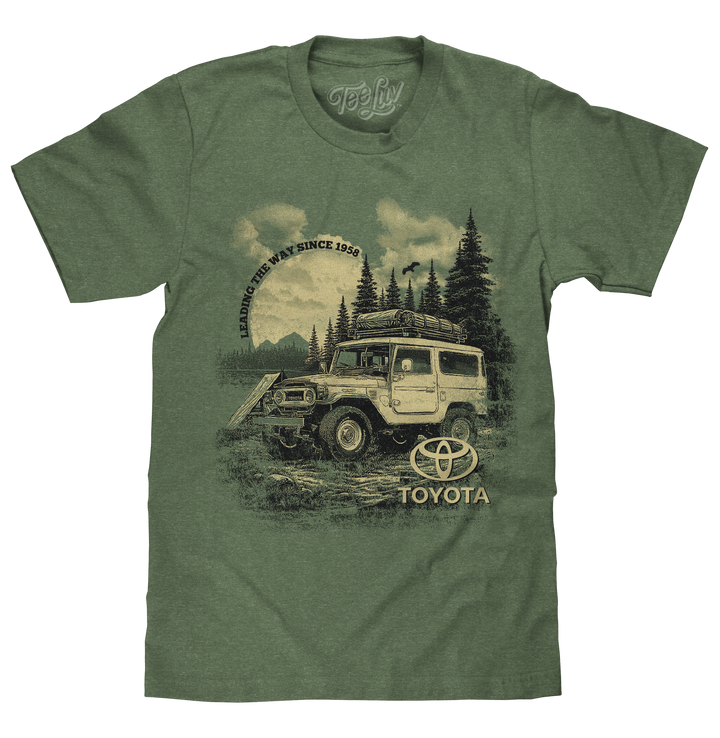 Toyota Land Cruiser Vintage Graphic T-Shirt - Canyon Green Heather