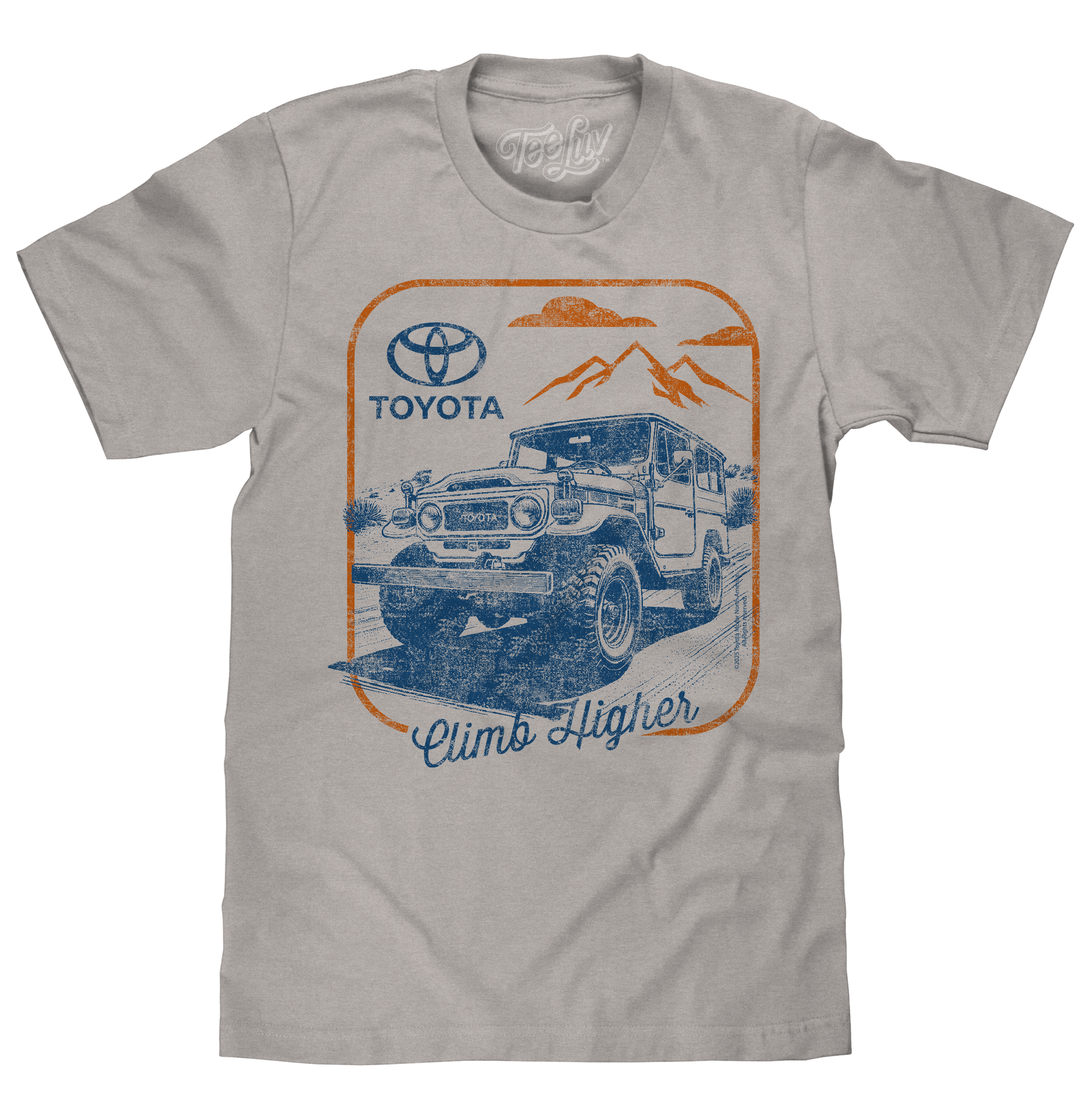 Retro Toyota Land Cruiser Climb Higher T-Shirt - Light Gray – Tee Luv Retro Toyota Land Cruiser Climb Higher T-Shirt - Light Gray – Tee Luv