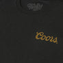 Coors Banquet Beer Double Sided Brewery Logo T-Shirt - Vintage Black