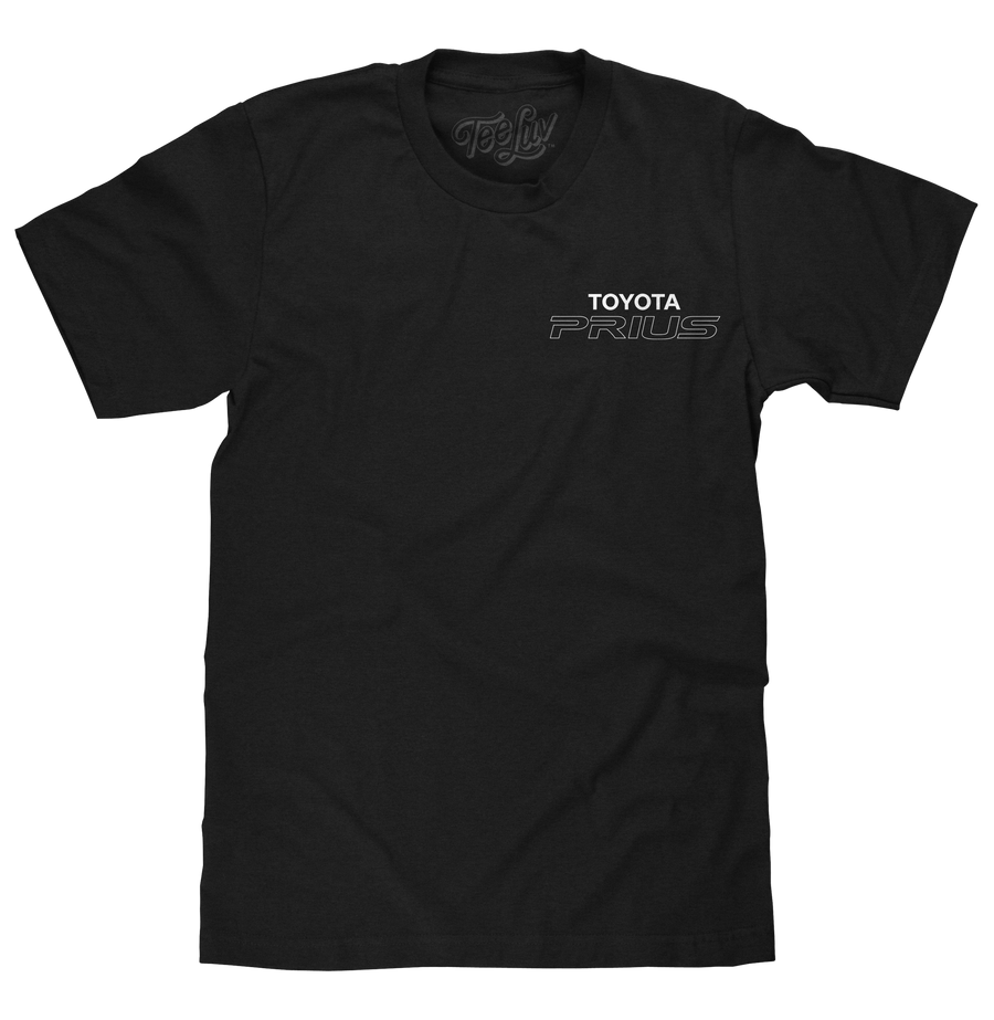 Toyota Prius Passion for the Planet Front and Back Print T-Shirt - Black