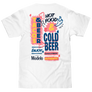 Modelo Cerveza Retro 90s Tacos and Beer Bar Sign T-Shirt - Vintage White