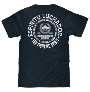 Cerveza Modelo The Fighting Spirit Front and Back Print T-Shirt - Navy Blue