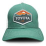 Toyota Car Emblem Mesh Back Baseball Hat - Turquoise/White