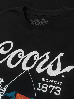 Coors Since 1873 Bass Fishing T-Shirt - Black