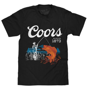 Coors Since 1873 Bass Fishing T-Shirt - Black