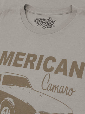 Chevrolet Camaro Faded American Muscle Graphic T-Shirt - Light Gray