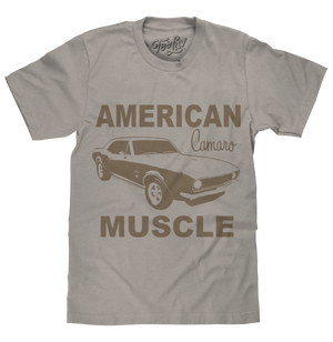 Chevrolet Camaro Faded American Muscle Graphic T-Shirt - Light Gray